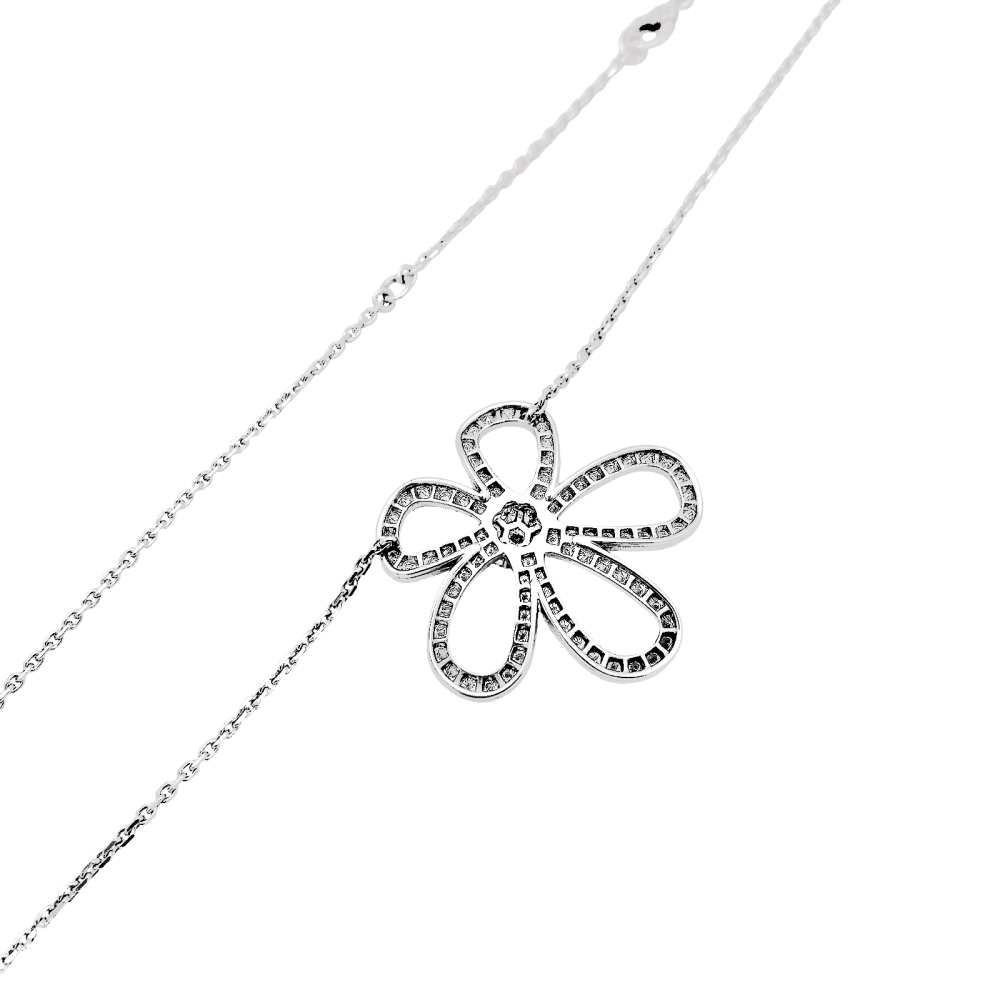 Necklace Van Cleef & Arpels, "Flowerlace", white gold, diamonds.