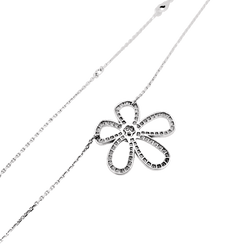 Necklace Van Cleef & Arpels, "Flowerlace", white gold, diamonds.