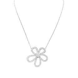 Necklace Van Cleef & Arpels, "Flowerlace", white gold, diamonds.