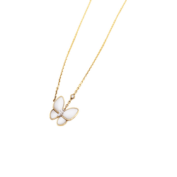 Necklace Van Cleef & Arpels, "Two Butterflies", rose gold, mother-of-pearl, diamonds.
