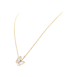 Necklace Van Cleef & Arpels, "Two Butterflies", rose gold, mother-of-pearl, diamonds.