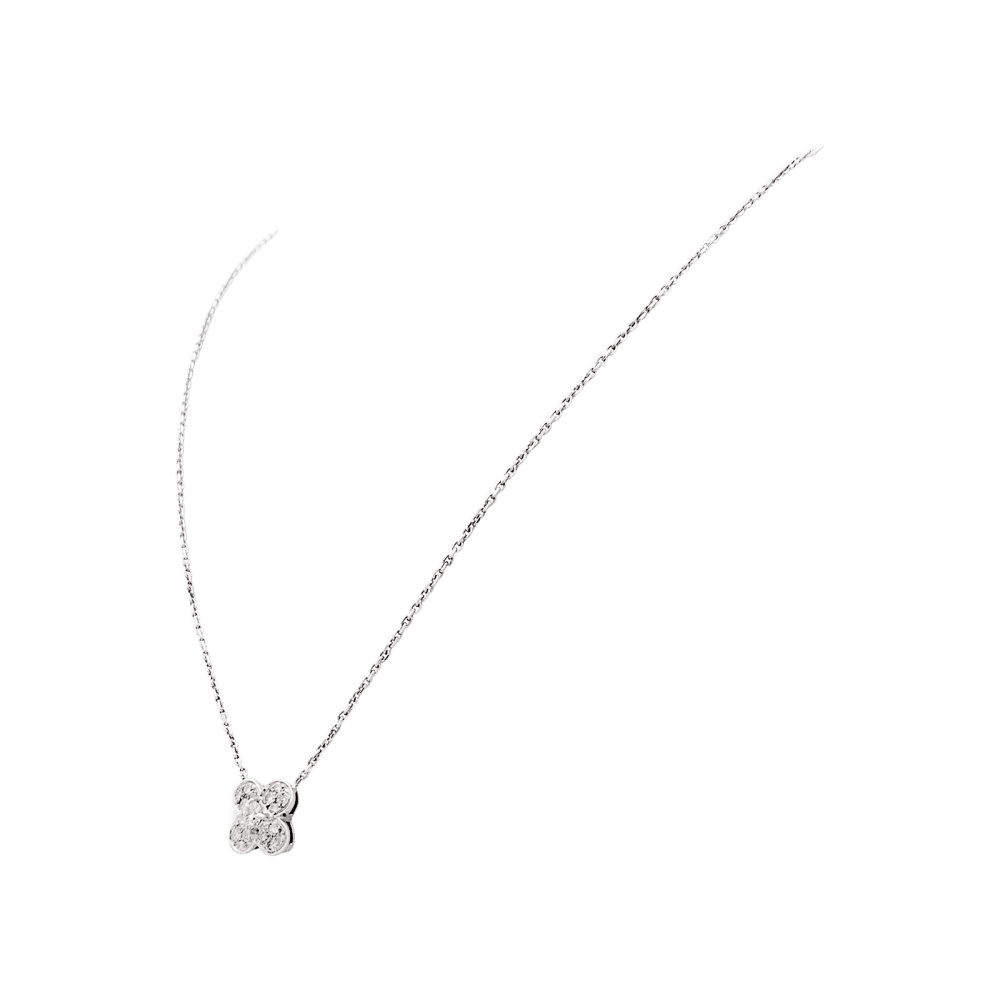 Necklace Van Cleef & Arpels, "Trefle", white gold and diamonds.