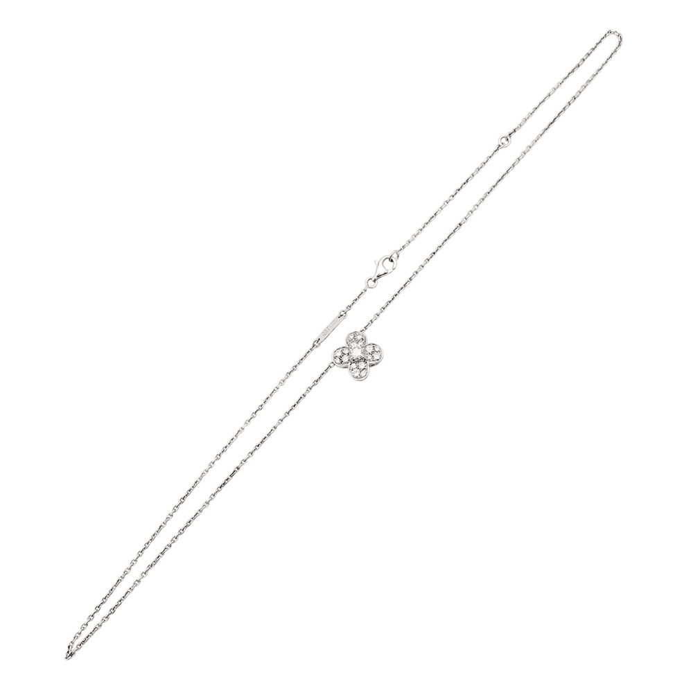 Necklace Van Cleef & Arpels, "Trefle", white gold and diamonds.