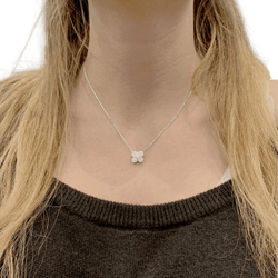 Necklace Van Cleef & Arpels, "Trefle", white gold and diamonds.