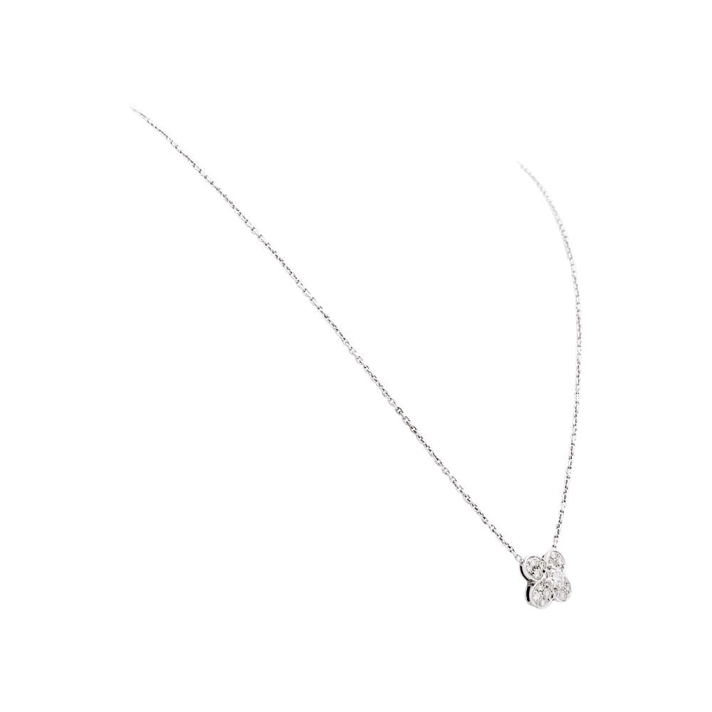 Necklace Van Cleef & Arpels, "Trefle", white gold and diamonds.