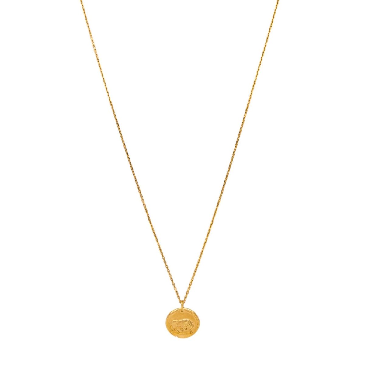 Collier Pendentif VAN CLEEF & ARPELS "Zodiaque Arietis" en or jaune - Castafiore