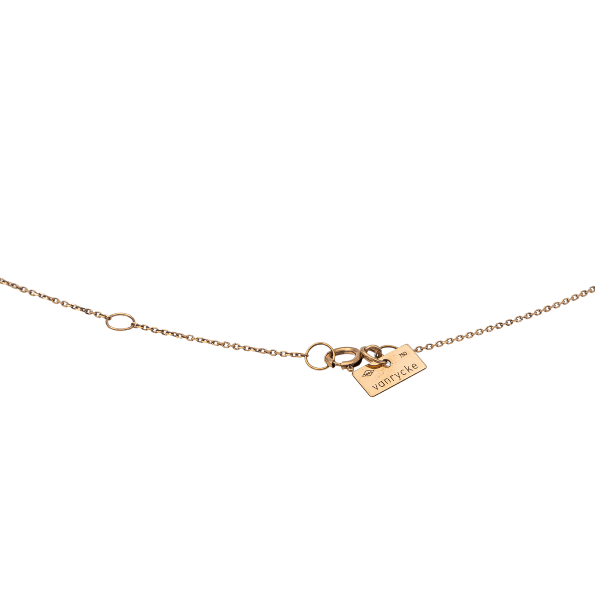 Collier Pendentif VANRICKE "Abécedaire" en or rose - Castafiore