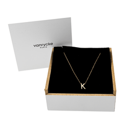 Collier Pendentif VANRICKE "Abécedaire" en or rose - Castafiore