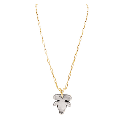 Zolotas pendant, silver, yellow gold.