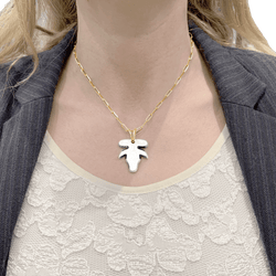 Zolotas pendant, silver, yellow gold.