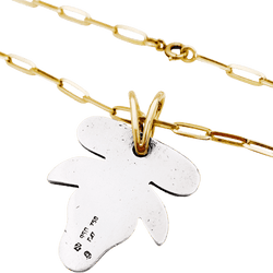 Zolotas pendant, silver, yellow gold.