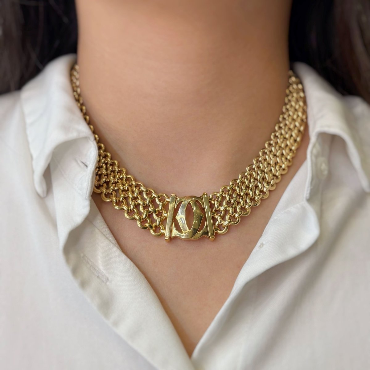 Collier Pénélope Double C Or jaune - CARTIER - Castafiore