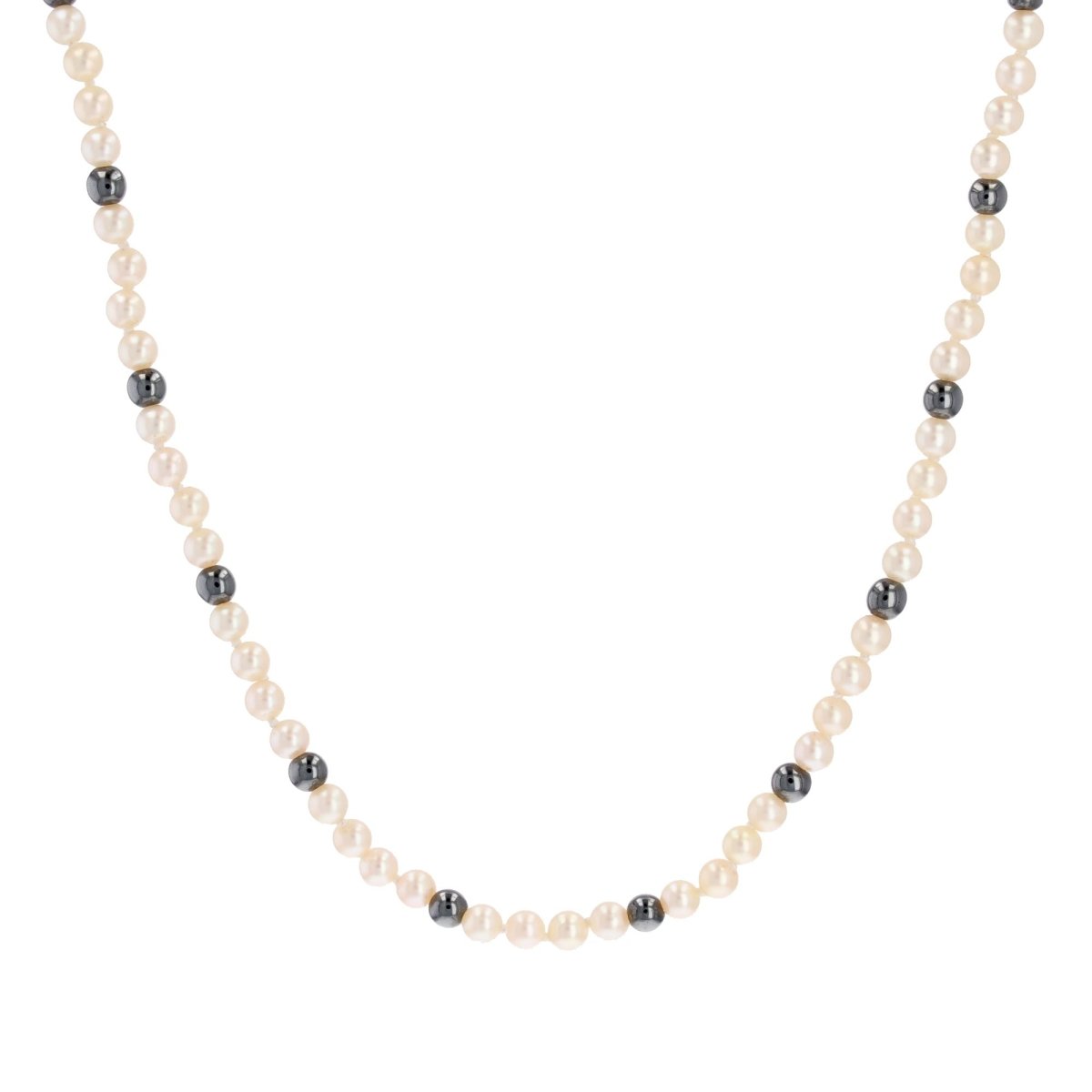 Collier perles de culture et hématites en or jaune - Castafiore