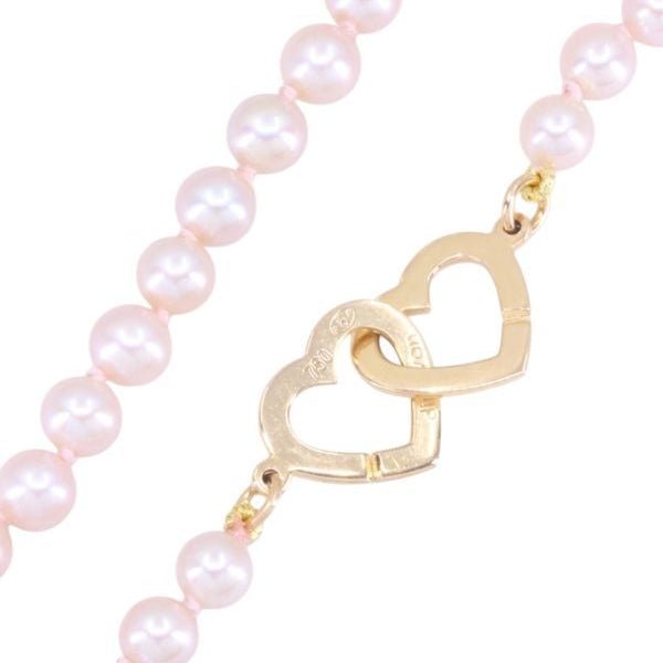 Collier Perles DINH VAN "Menottes Double Coeur" en or jaune - Castafiore