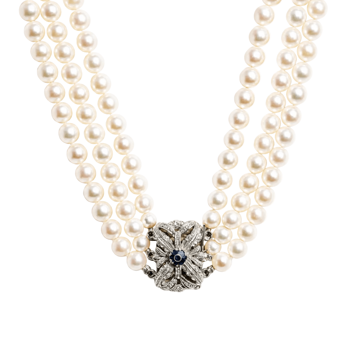 Collier Perles en or blanc - Castafiore