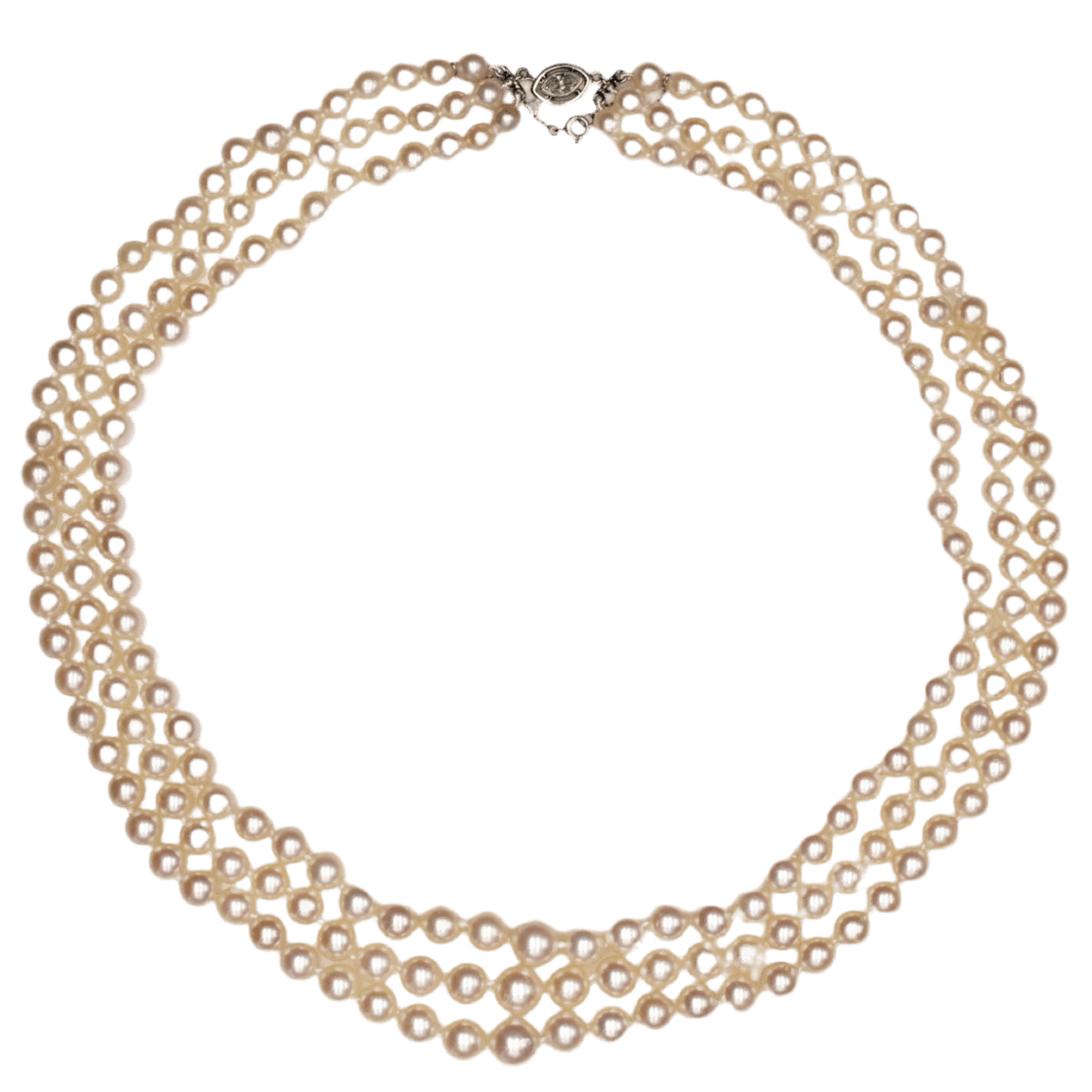 Collier Perles en or blanc et diamant - Castafiore