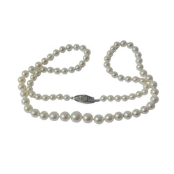 Collier Perles en or blanc et diamants - Castafiore