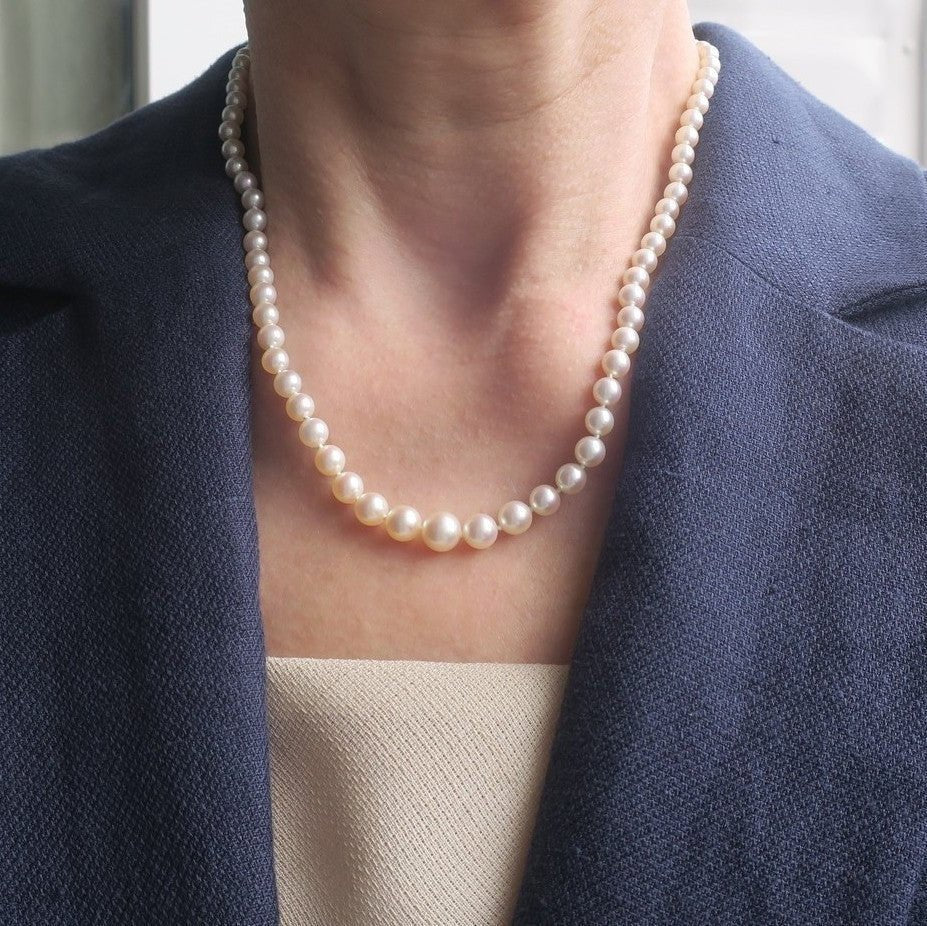 Collier Perles en or blanc et diamants - Castafiore