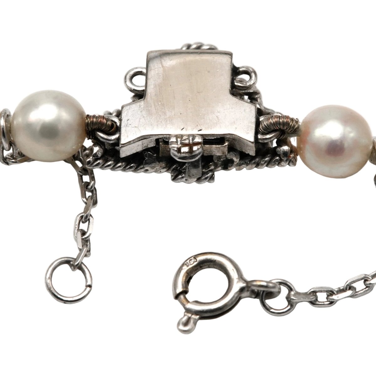 Collier Perles en or blanc et diamants - Castafiore