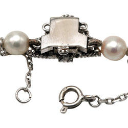 Collier Perles en or blanc et diamants - Castafiore