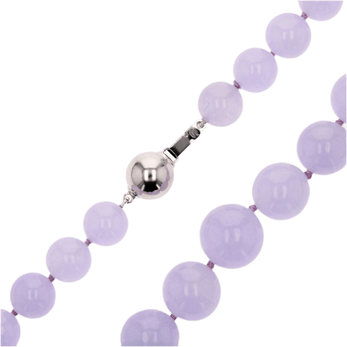 Collier Perles en or blanc et jade - Castafiore