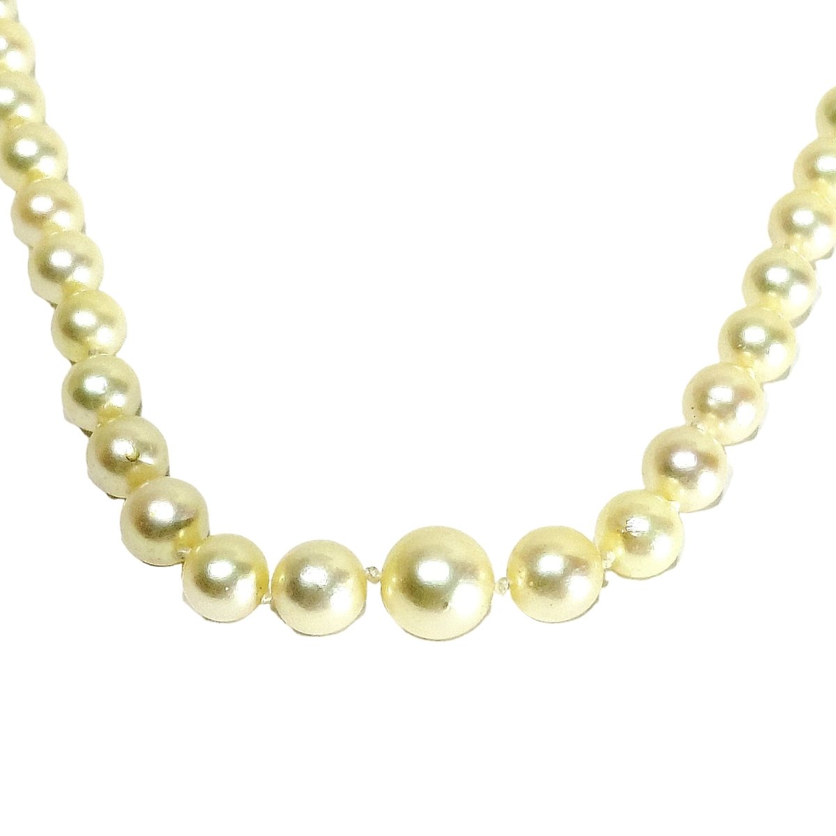 Collier Perles en or blanc et saphir - Castafiore
