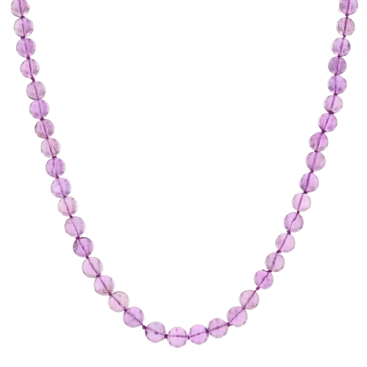 Necklace amethyst pearls yellow gold