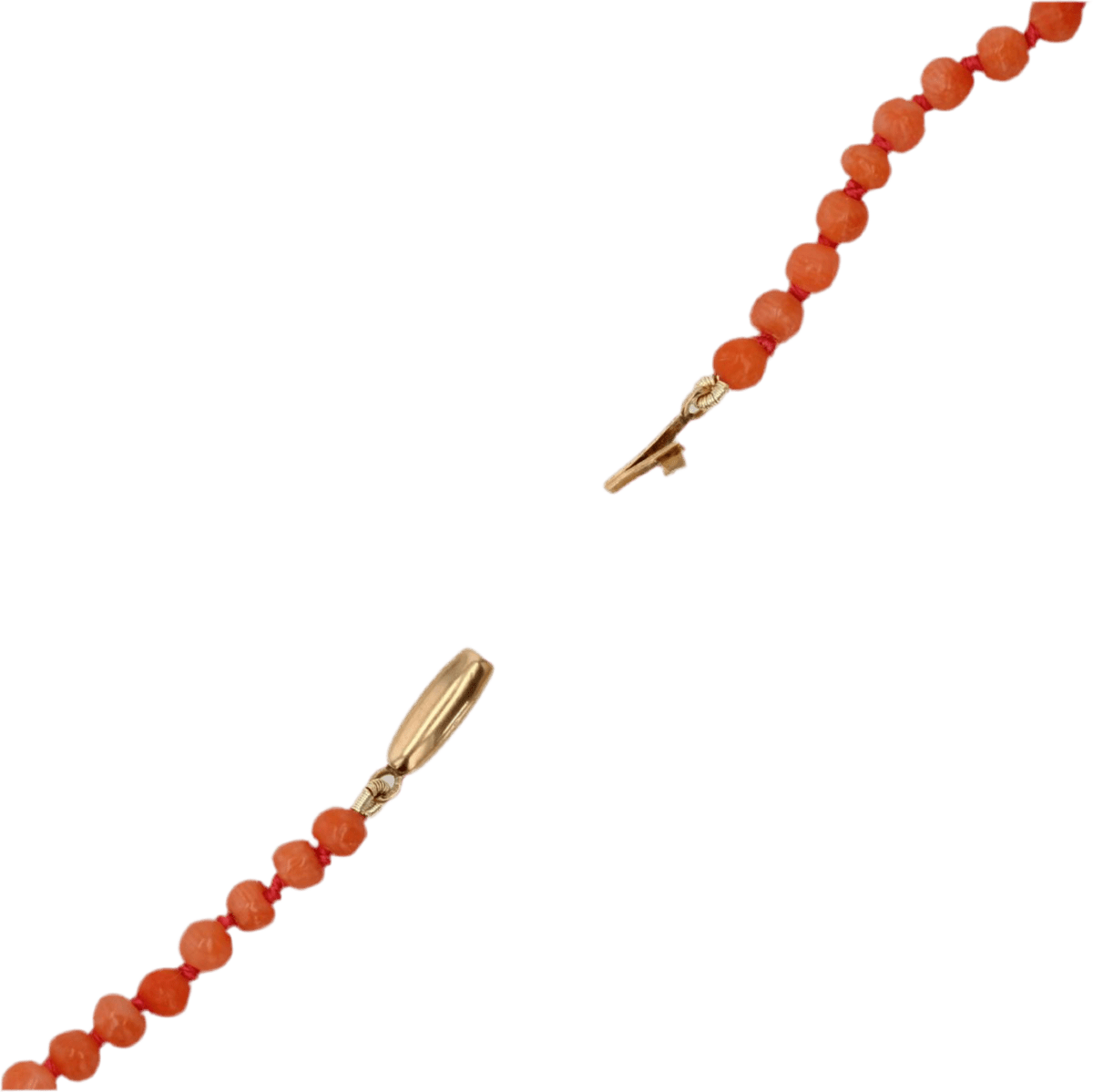 Collier Perles en or jaune et corail - Castafiore