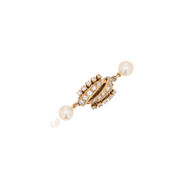 Collier Perles en or jaune et diamants - Castafiore