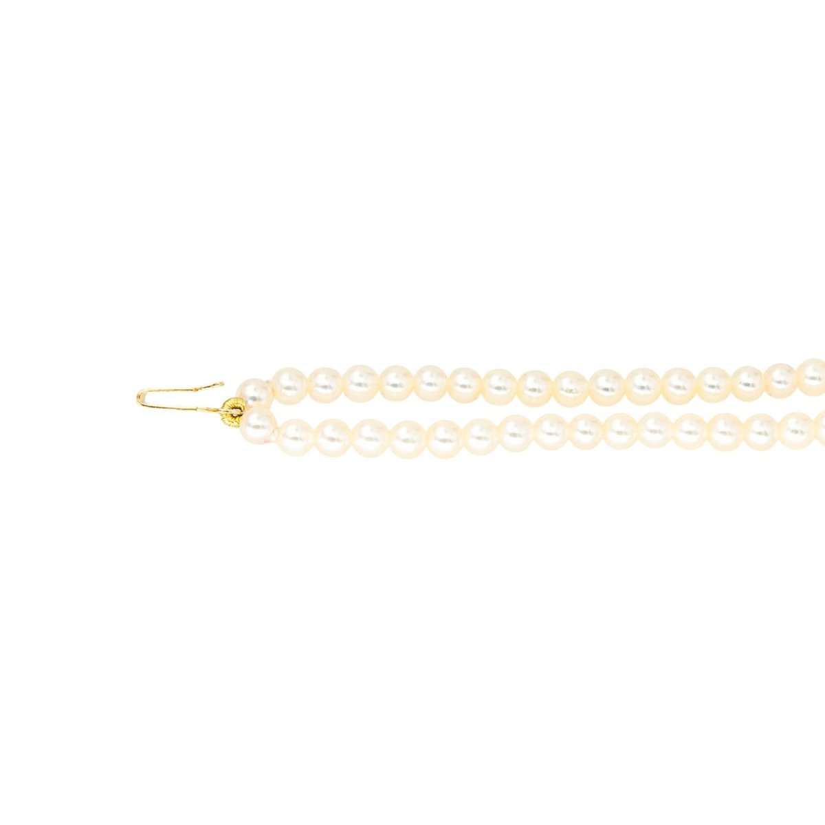 Collier Perles en or jaune et diamants - Castafiore