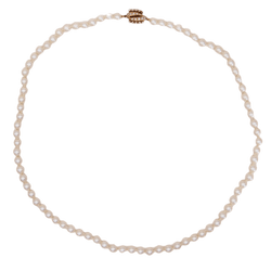 Collier Perles en or jaune et diamants - Castafiore