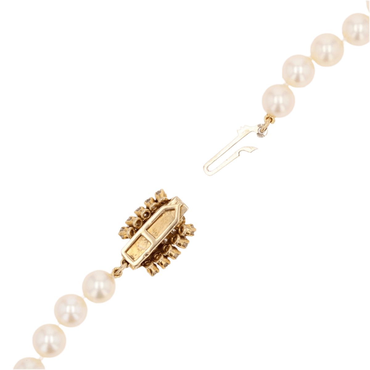 Collier Perles en or jaune et diamants - Castafiore