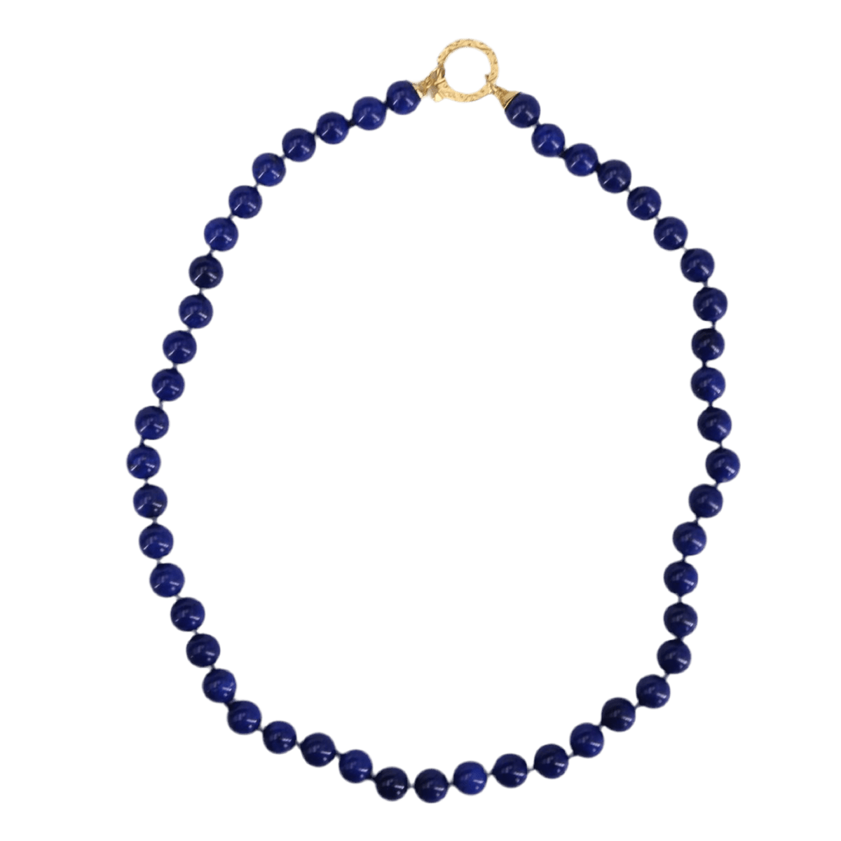 Collier Perles en or jaune et lapis - lazuli - Castafiore