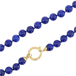 Collier Perles en or jaune et lapis - lazuli - Castafiore
