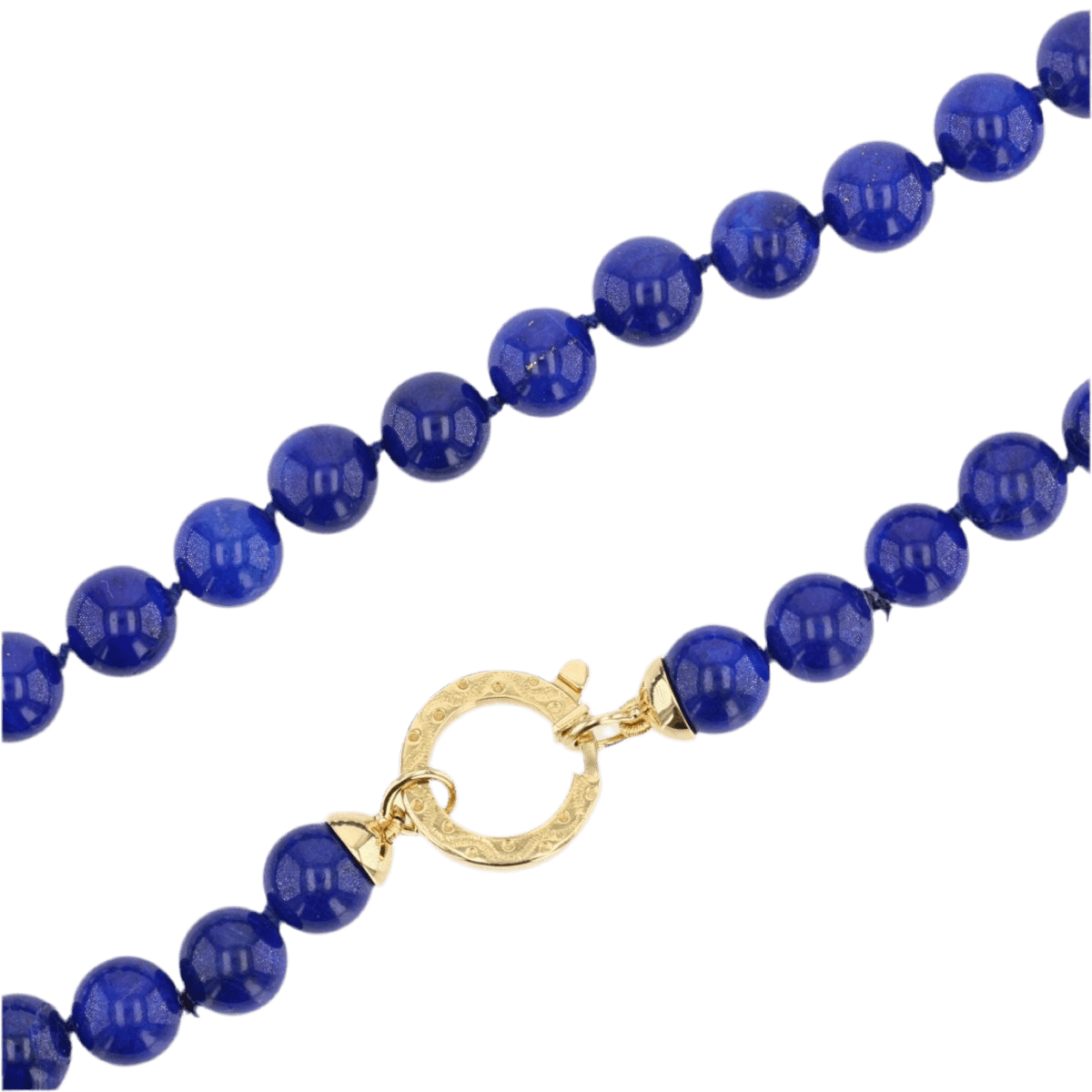Collier Perles en or jaune et lapis - lazuli - Castafiore