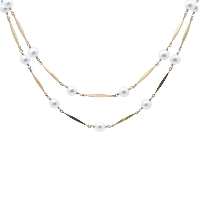 Collier Perles en or jaune et perles - Castafiore