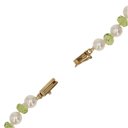 Collier Perles en or jaune, perles et péridots - Castafiore
