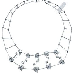 Collier plastron en or blanc et diamants - Castafiore