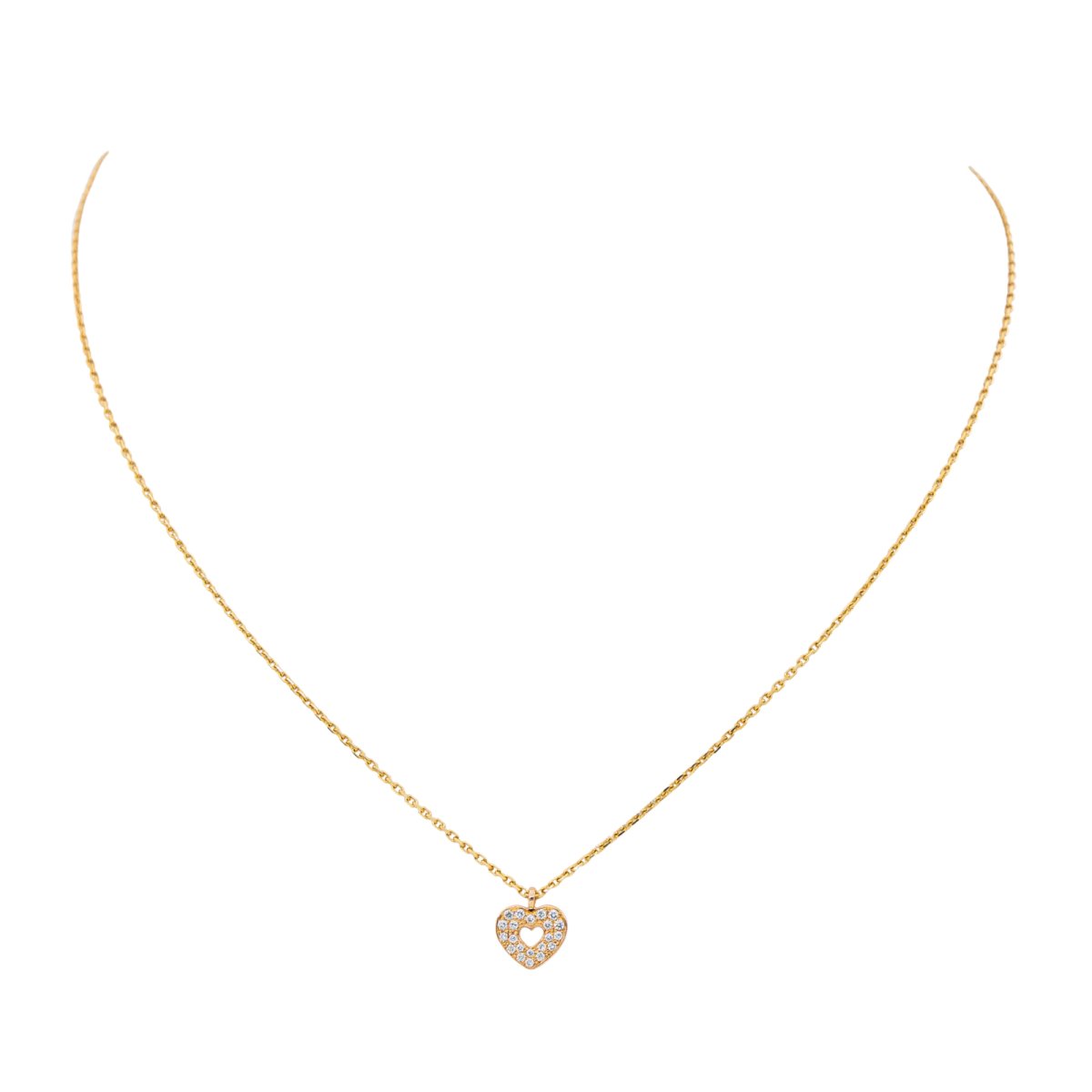 Collier POIRAY "Coeur Cœur secret" en Or jaune et Diamants - Castafiore