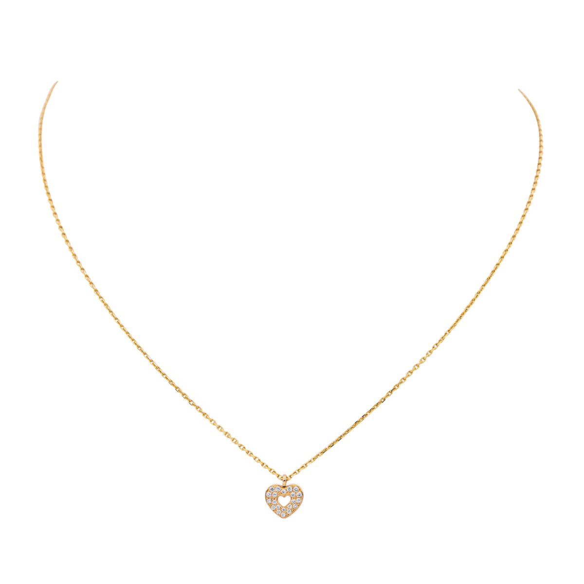 Collier POIRAY "Coeur Cœur secret" en Or jaune et Diamants - Castafiore