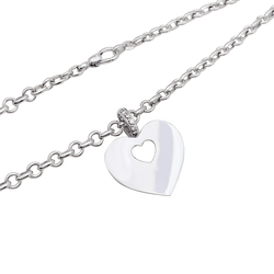 Collier Poiray "Coeur Secret" or blanc, diamants. - Castafiore