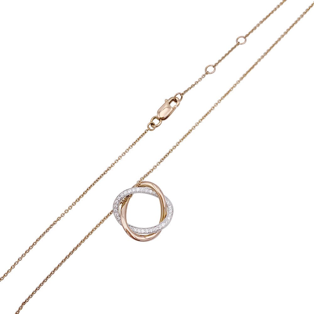 Collier Poiray, "Tresse", deux ors et diamants. - Castafiore