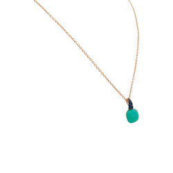 Collier Pomellato "Capri" en or rose t blanc, chrysoprase, saphirs. - Castafiore