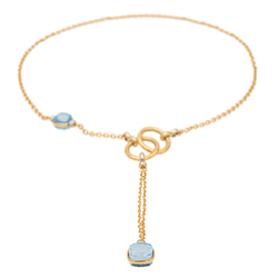 Collier POMELLATO "Nudo" en or rose, or blanc, topazes et diamants - Castafiore