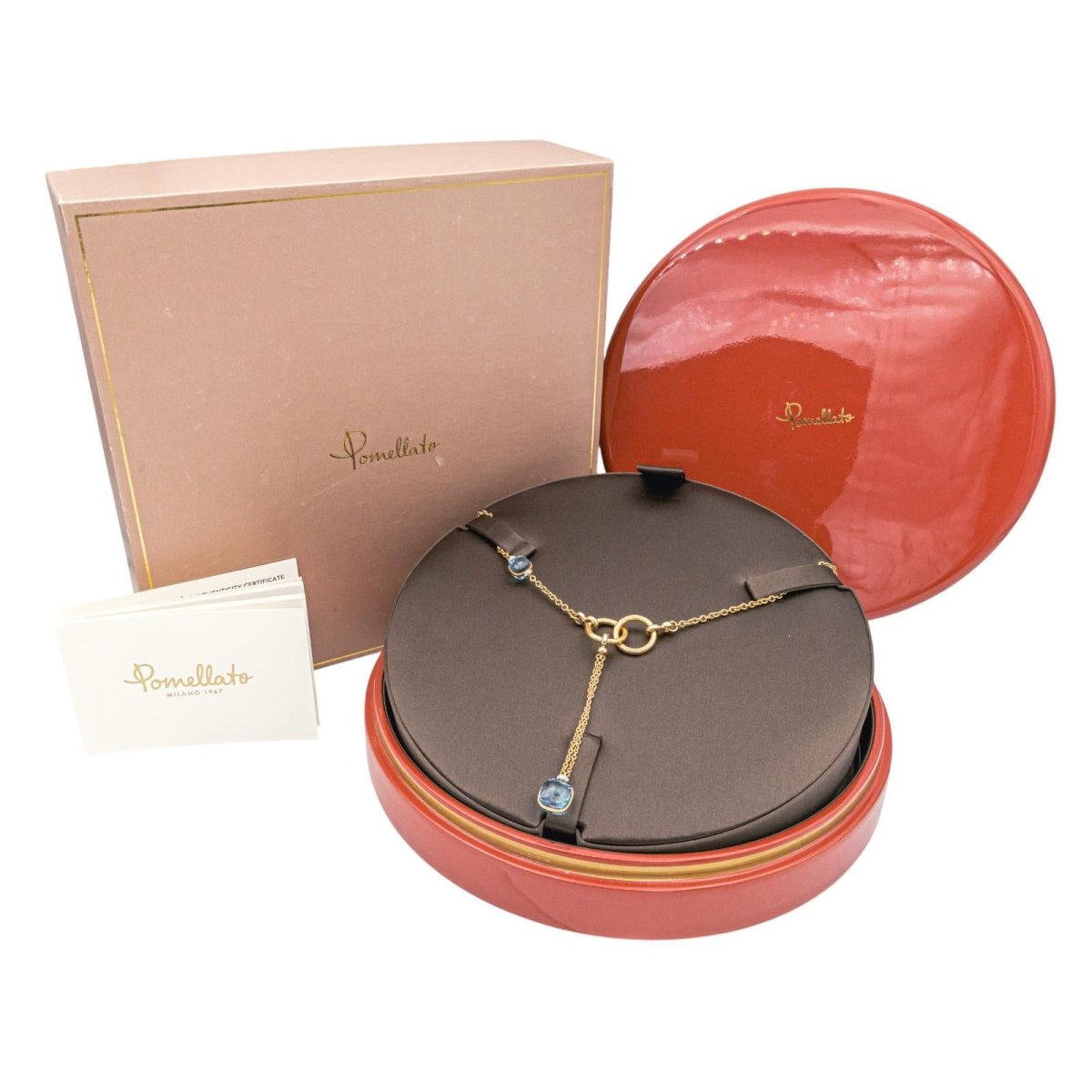 Collier POMELLATO "Nudo" en or rose, or blanc, topazes et diamants - Castafiore