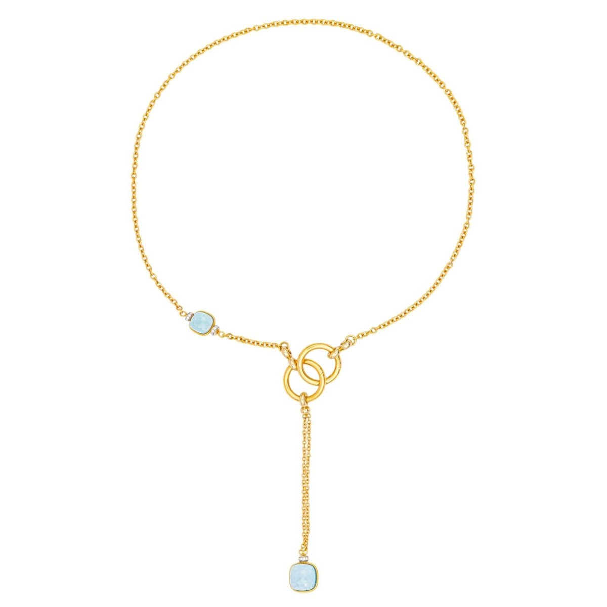 Collier POMELLATO "Nudo" en or rose, or blanc, topazes et diamants - Castafiore