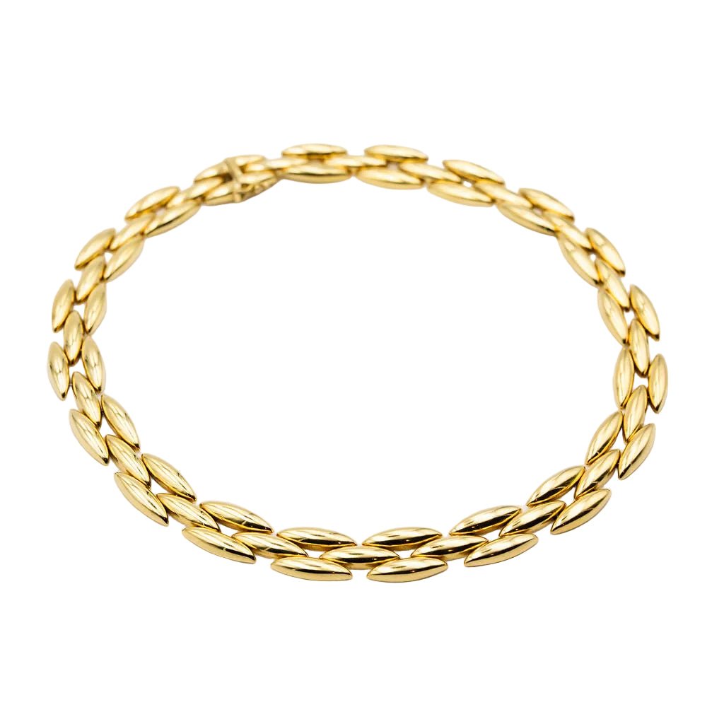 Collier Ras de Cou CARTIER "Gentiane" en or jaune - Castafiore