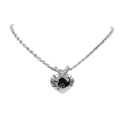 Collier Ras de Cou CHAUMET "Coeur Lien" en or blanc et diamants - Castafiore