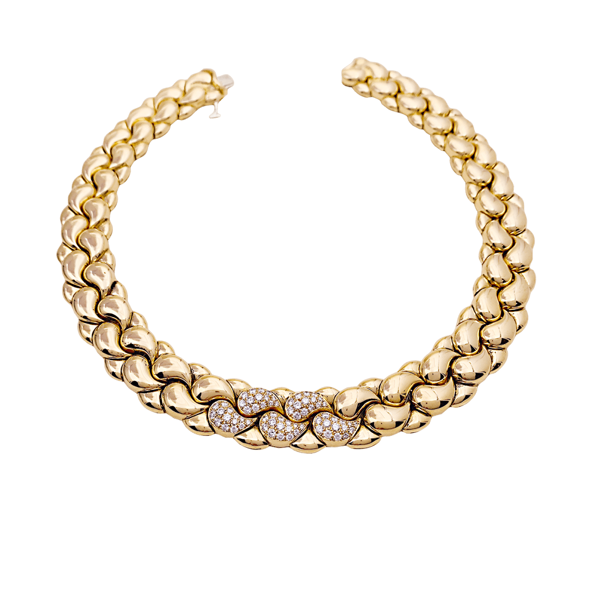 Collier Ras de Cou CHOPARD "Casmir" en or jaune et diamants - Castafiore
