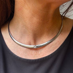 Collier Ras de Cou en or blanc et diamant - Castafiore